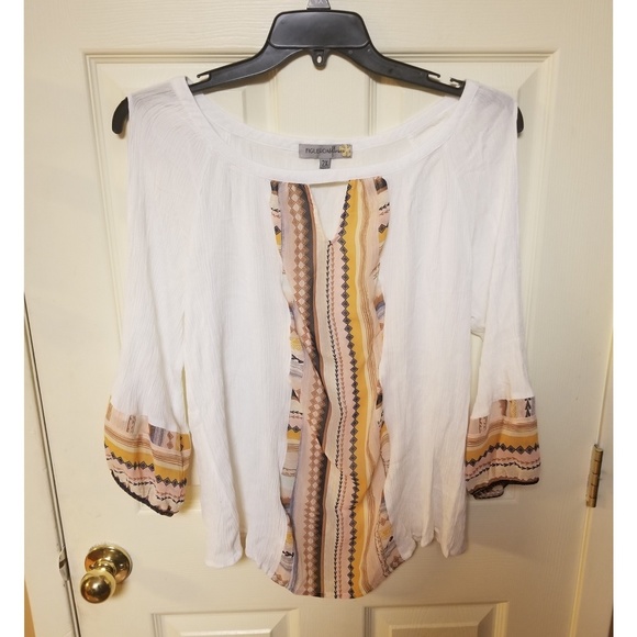 Figueroa & Flower Tops - 2X Figueroa & Flower Cold Shoulder Blouse